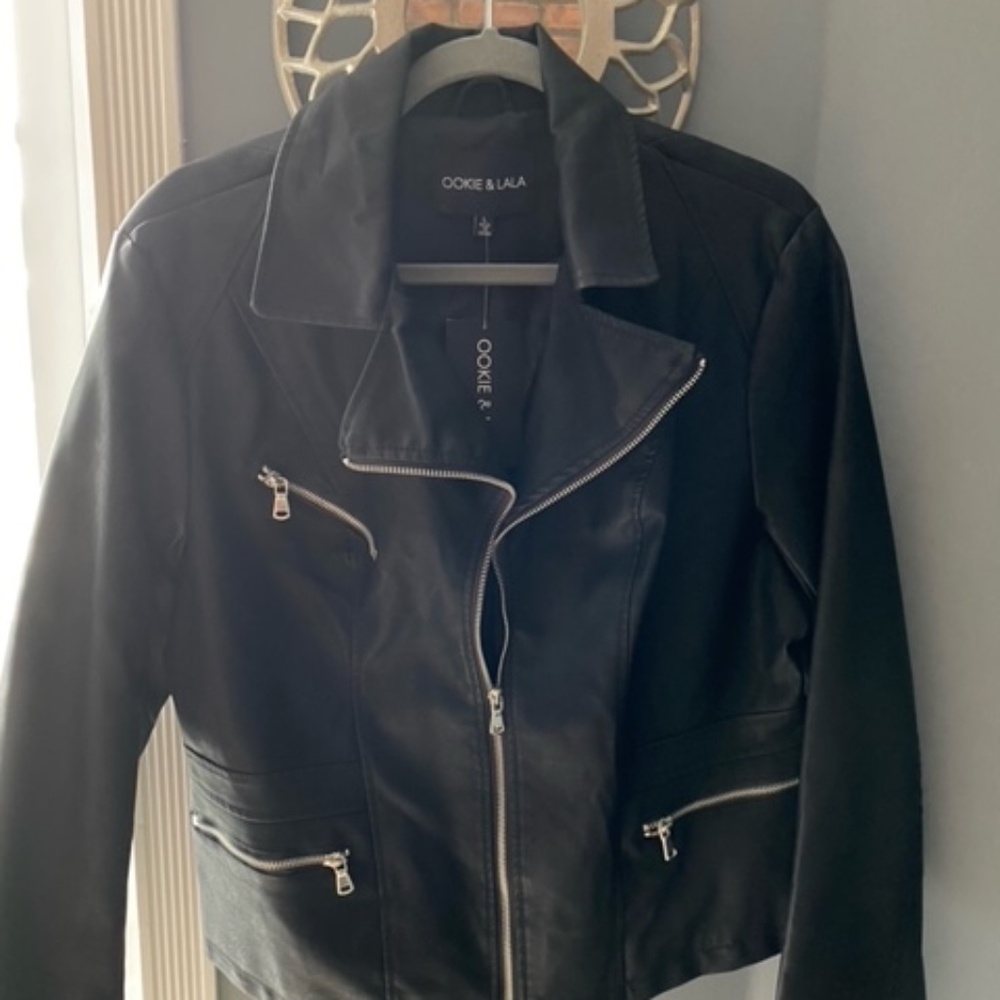 Faux Black leather Jacket